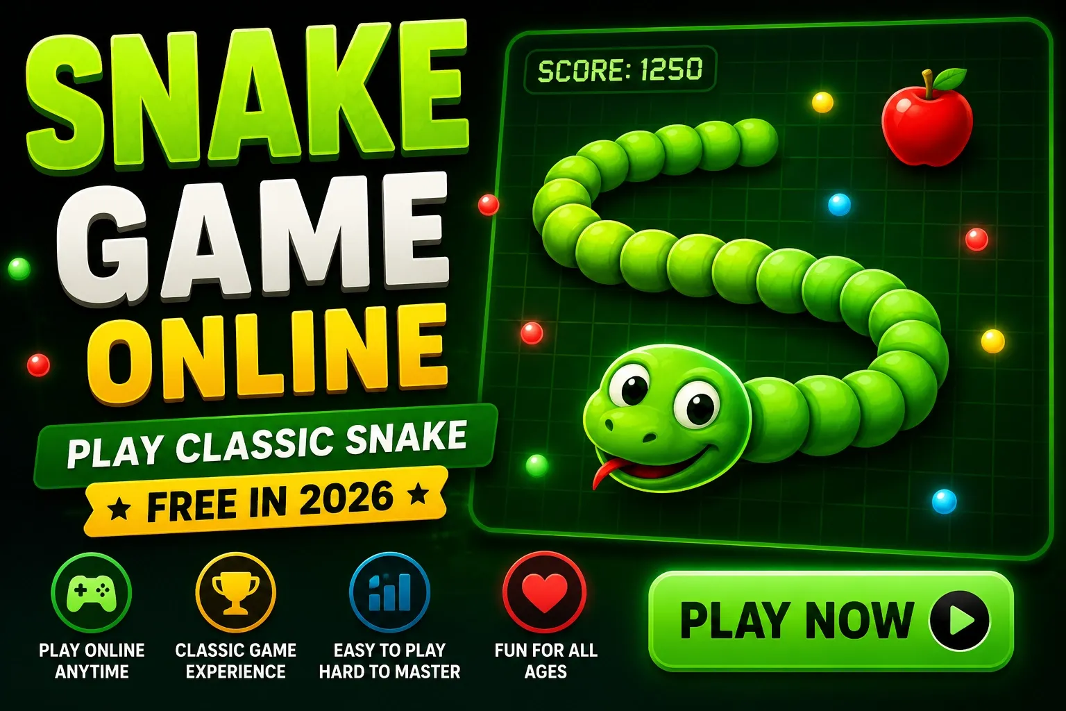 Snake Game Online: Play Classic Snake Free in 2026
